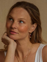 Load image into Gallery viewer, Mira Ruby Hoops
