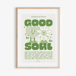 'Good For The Soul' print - sage