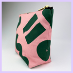 Load image into Gallery viewer, Love Green + Pink Make Up Bag
