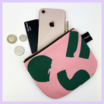 Load image into Gallery viewer, Love Green + Pink Pouch

