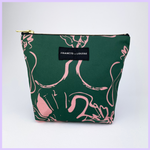 Load image into Gallery viewer, Spring Green + Pink Make Up Bag
