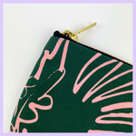 Load image into Gallery viewer, Spring Green + Pink Make Up Bag
