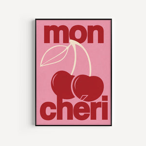 'Mon Cheri' print - pink