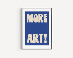 'More Art' print - blue / green / pink