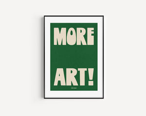 'More Art' print - blue / green / pink