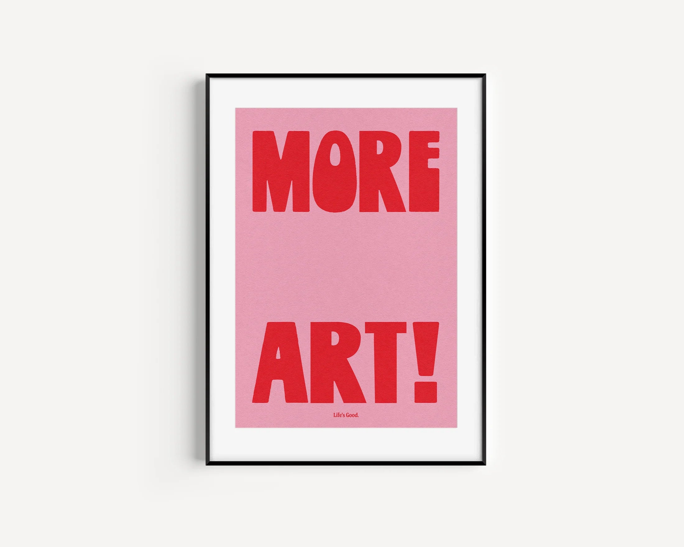 'More Art' print - blue / green / pink