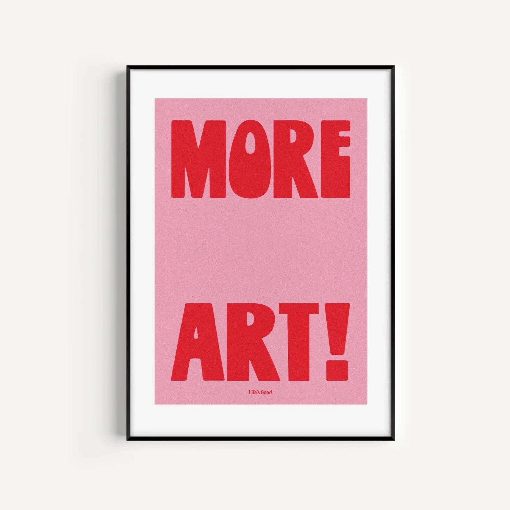 'More Art' print - blue / green / pink