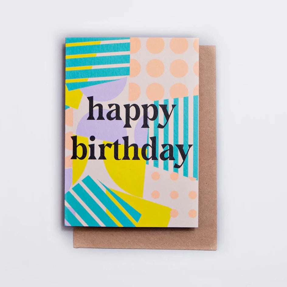 Spots & Stripes Birthday Card