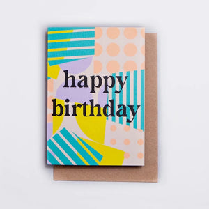 Spots & Stripes Birthday Card