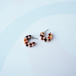 Load image into Gallery viewer, Honey Checker Super Mini Hoop Earrings
