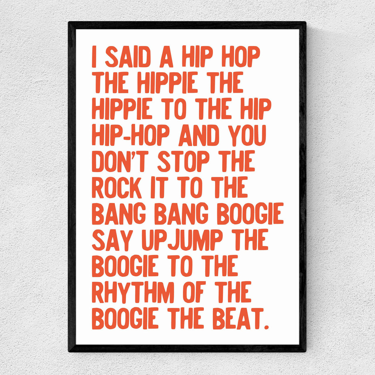 Rapper's Delight - orange print