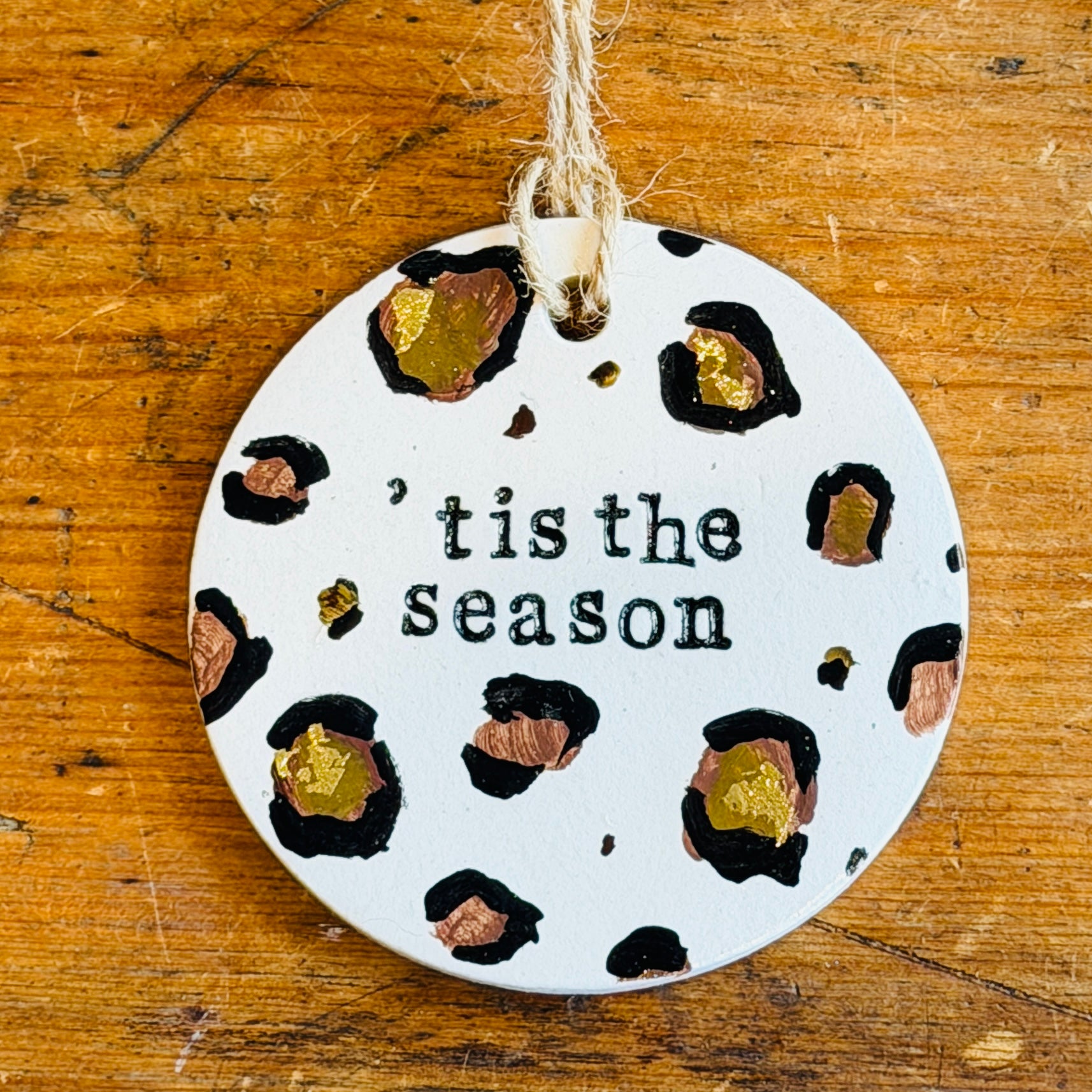 'tis the season Tree Decoration - leopard