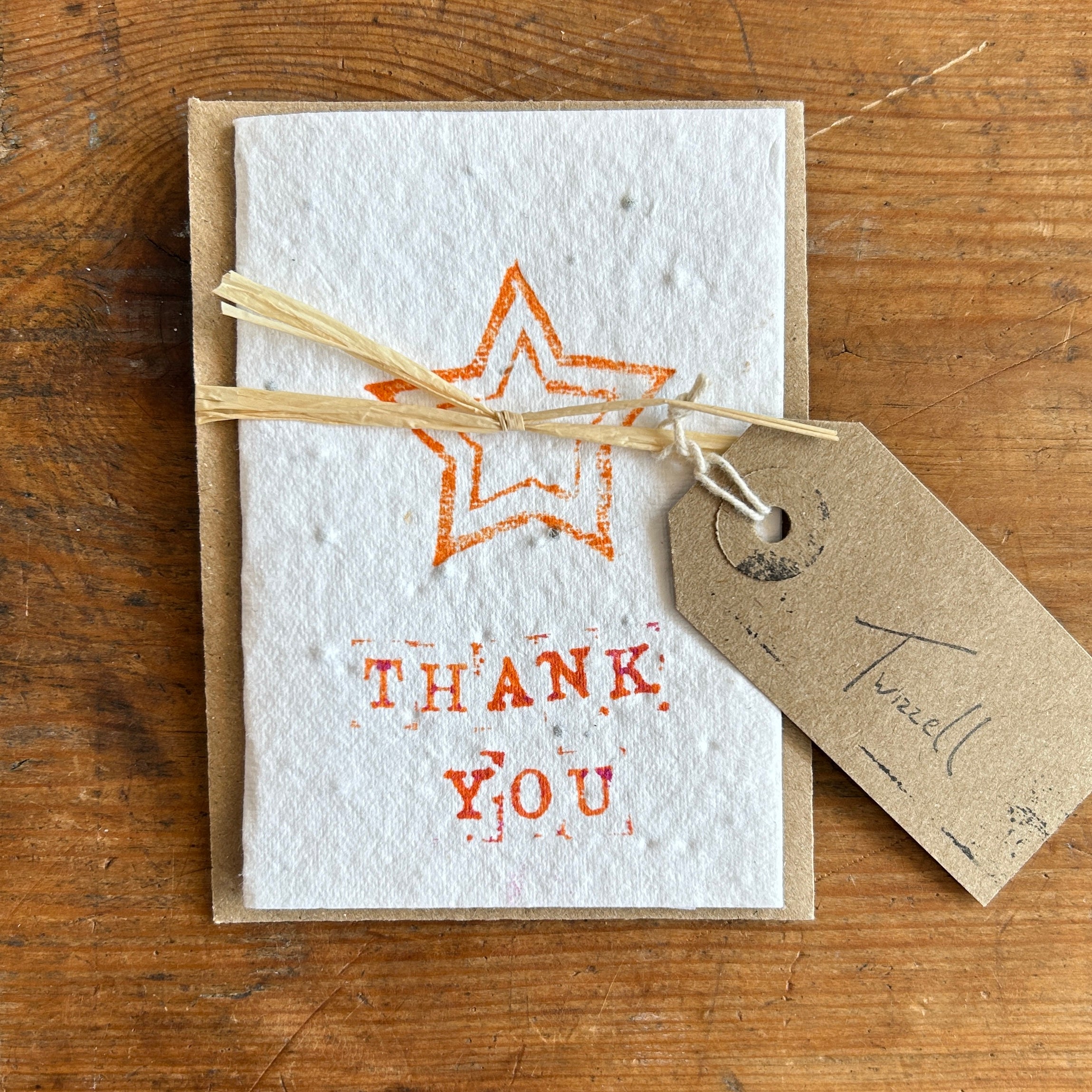 Mini Star Plantable Thank You Card