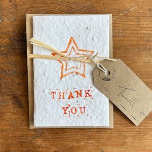 Mini Star Plantable Thank You Card