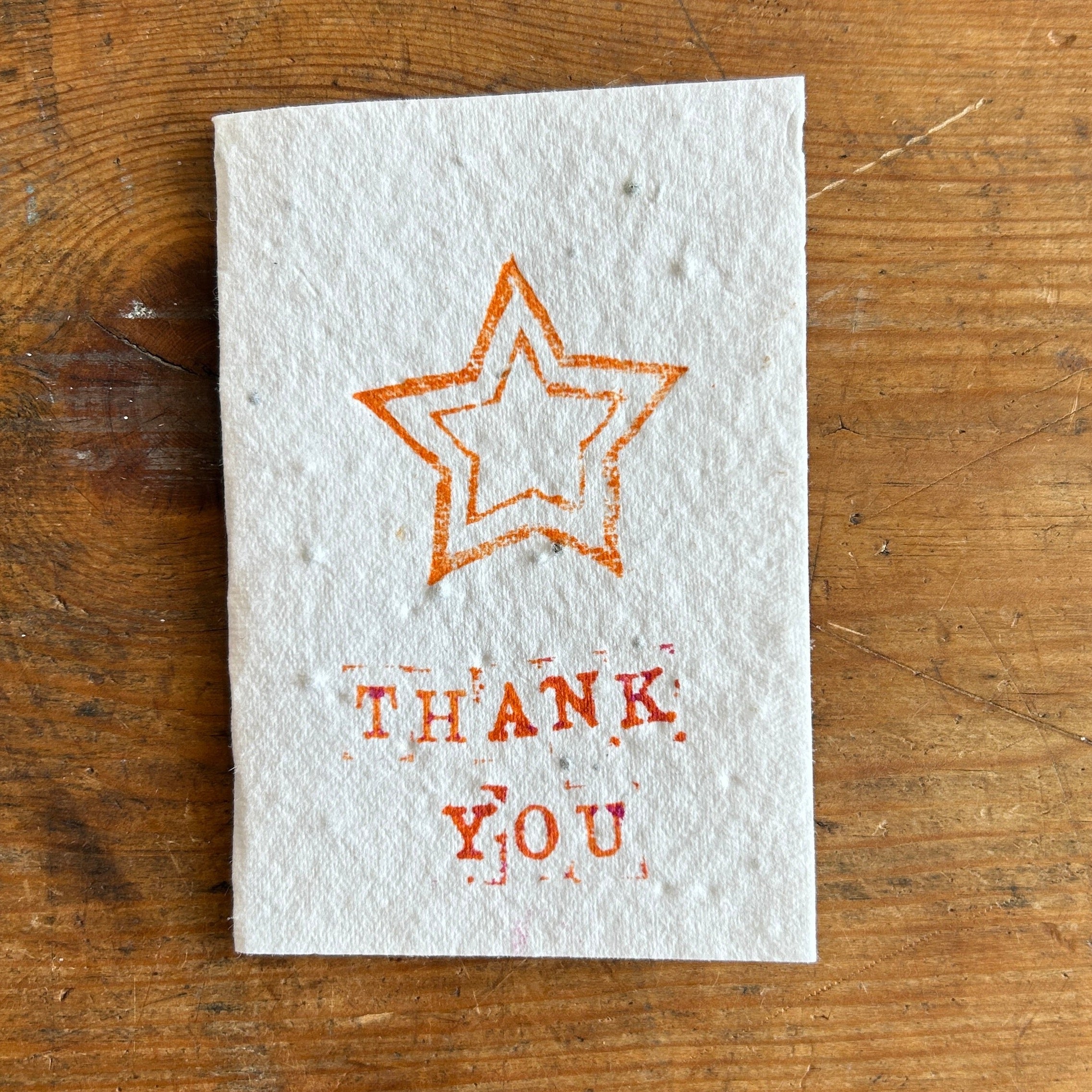 Mini Star Plantable Thank You Card