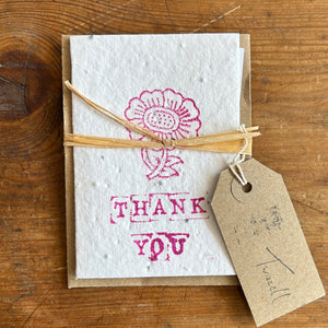 Mini Flower Plantable Thank You Card