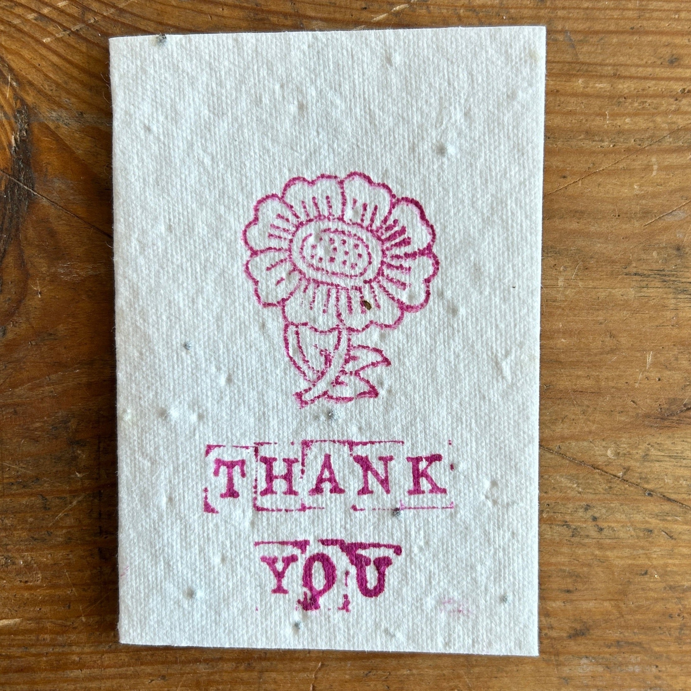 Mini Flower Plantable Thank You Card