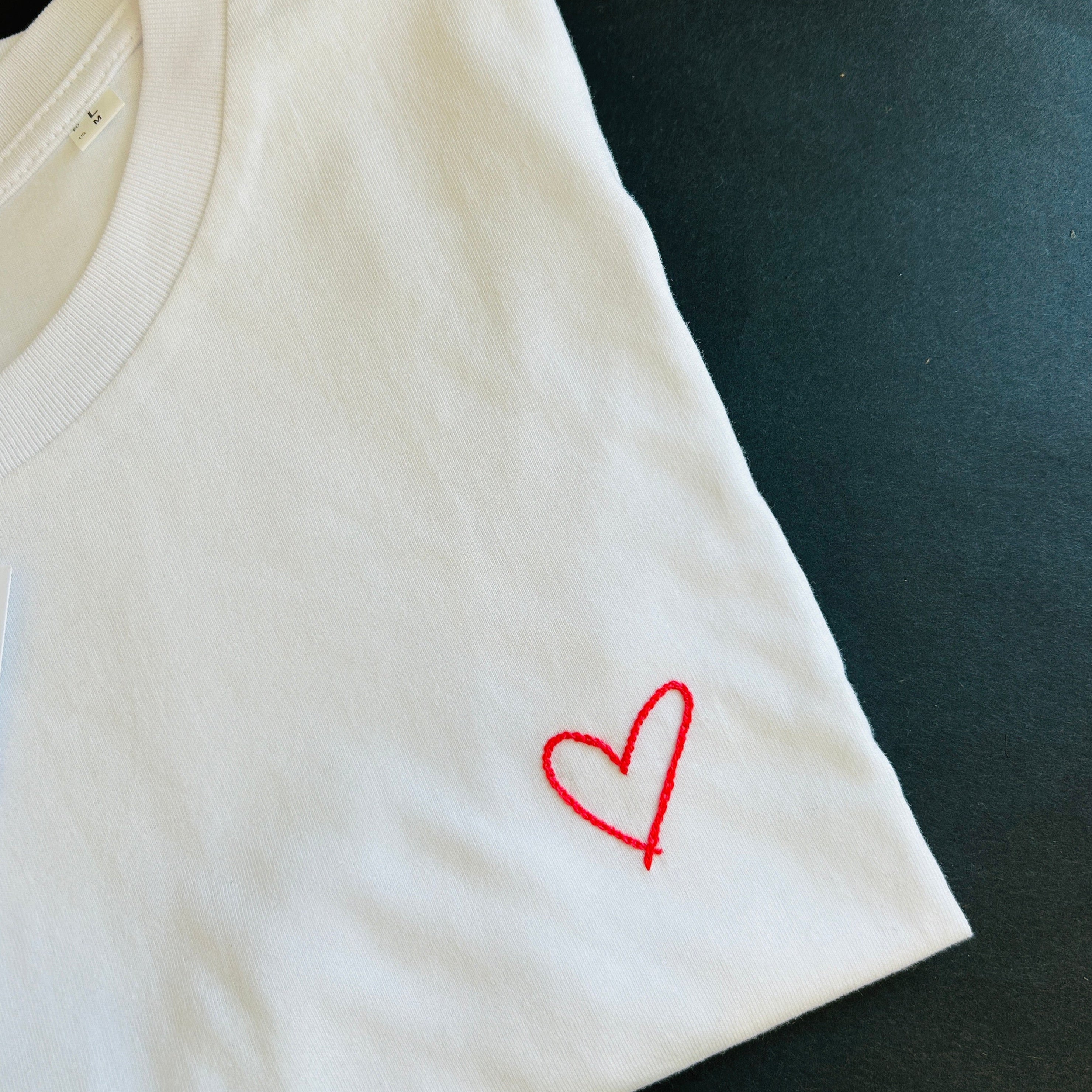 Embroidered Heart T-shirt