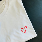 Load image into Gallery viewer, Embroidered Heart T-shirt
