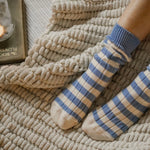 Load image into Gallery viewer, Marj Merino Socks - natural / sky
