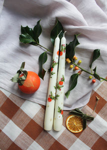 Clementine Hand Painted Candle