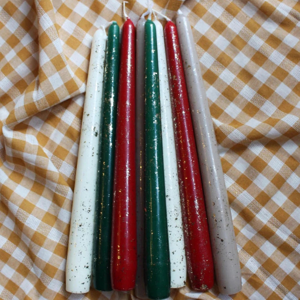 Gold Sparkle Candle - various colours
