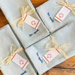 Load image into Gallery viewer, Bon Apetit Linen Napkin - sage green - pair
