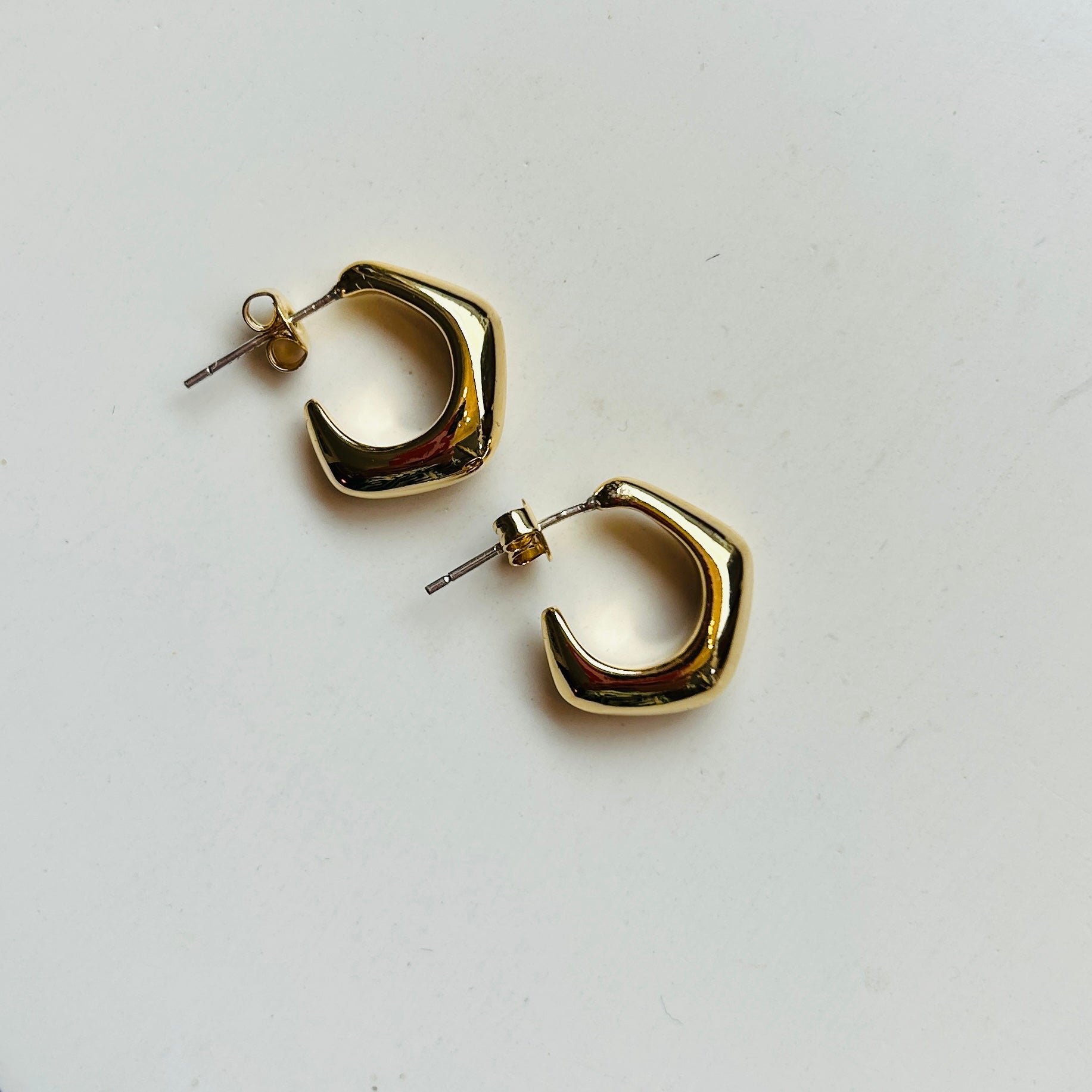 Quattro Chubby Hoops - gold