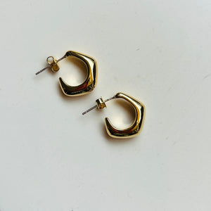 Quattro Chubby Hoops - gold