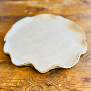 Scallop Edge Ceramic Serving Platter