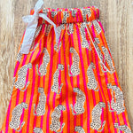Load image into Gallery viewer, Stripe Leopard PJ Shorts - orange / pink
