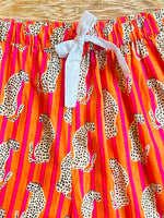 Load image into Gallery viewer, Stripe Leopard PJ Shorts - orange / pink
