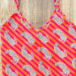 Load image into Gallery viewer, Stripe Leopard PJ Cami - orange &amp; red
