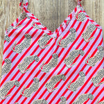 Load image into Gallery viewer, Stripe Leopard PJ Cami - pink /red
