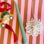 Load image into Gallery viewer, Celestial Stars Hand Painted Candle - green
