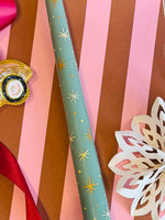 Load image into Gallery viewer, Celestial Stars Hand Painted Candle - green
