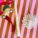 Load image into Gallery viewer, Celestial Stars Hand Painted Candle - ivory
