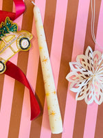 Load image into Gallery viewer, Celestial Stars Hand Painted Candle - ivory
