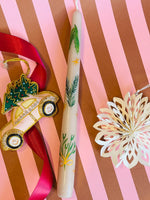 Load image into Gallery viewer, Christmas Florals Hand Painted Candle
