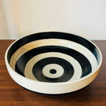 Load image into Gallery viewer, Black Stripe Ceramic Serving Bowl
