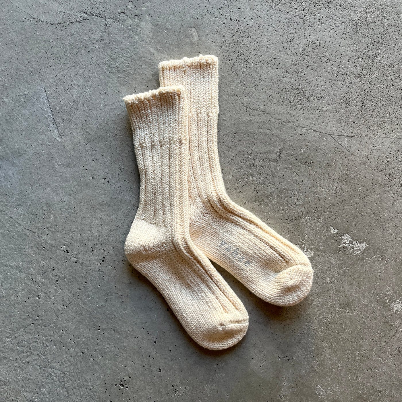 Organic Cotton Chunky Socks - natural