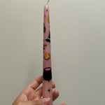 Load image into Gallery viewer, Pink Halloween Hand Painted Candle
