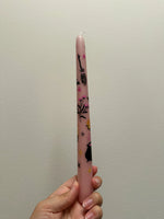 Load image into Gallery viewer, Pink Halloween Hand Painted Candle
