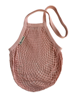 Load image into Gallery viewer, Long Handled Organic Cotton String Bag - blush
