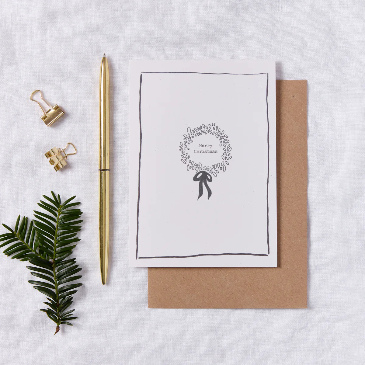 Merry Christmas Wreath Card