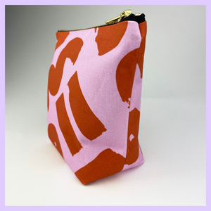 Love Ochre + Pink Make Up Bag