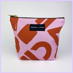 Load image into Gallery viewer, Love Ochre + Pink Make Up Bag

