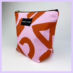 Load image into Gallery viewer, Love Ochre + Pink Make Up Bag
