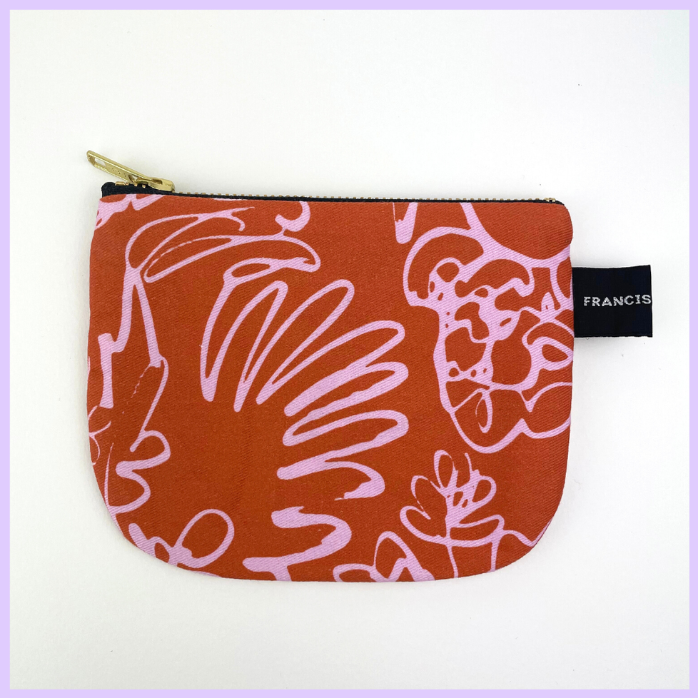 Spring Ochre + Pink Pouch