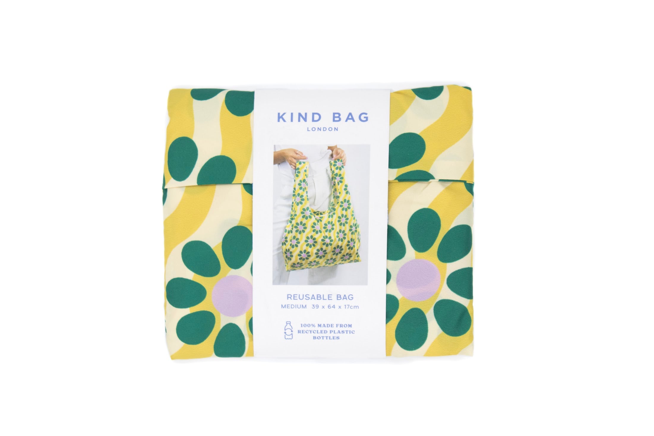 Wavy Daisy Reusable Bag - medium